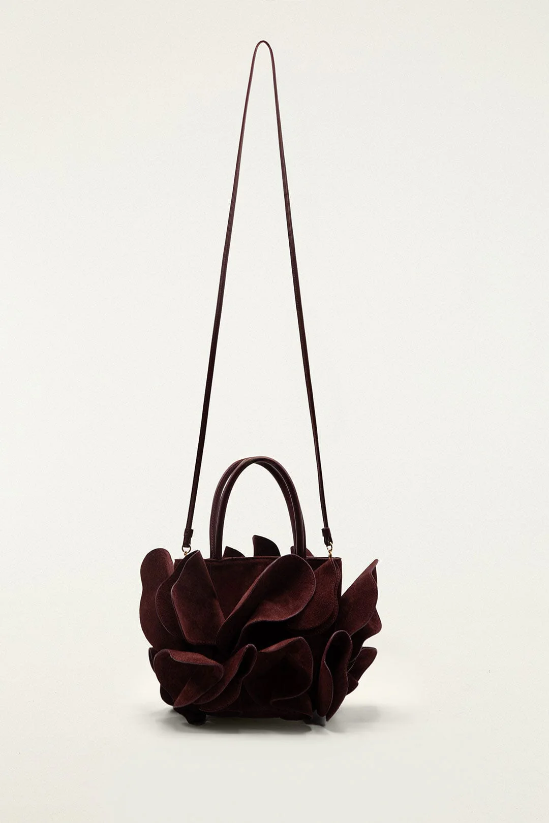 Brown Leather Flower Bag - Image 3
