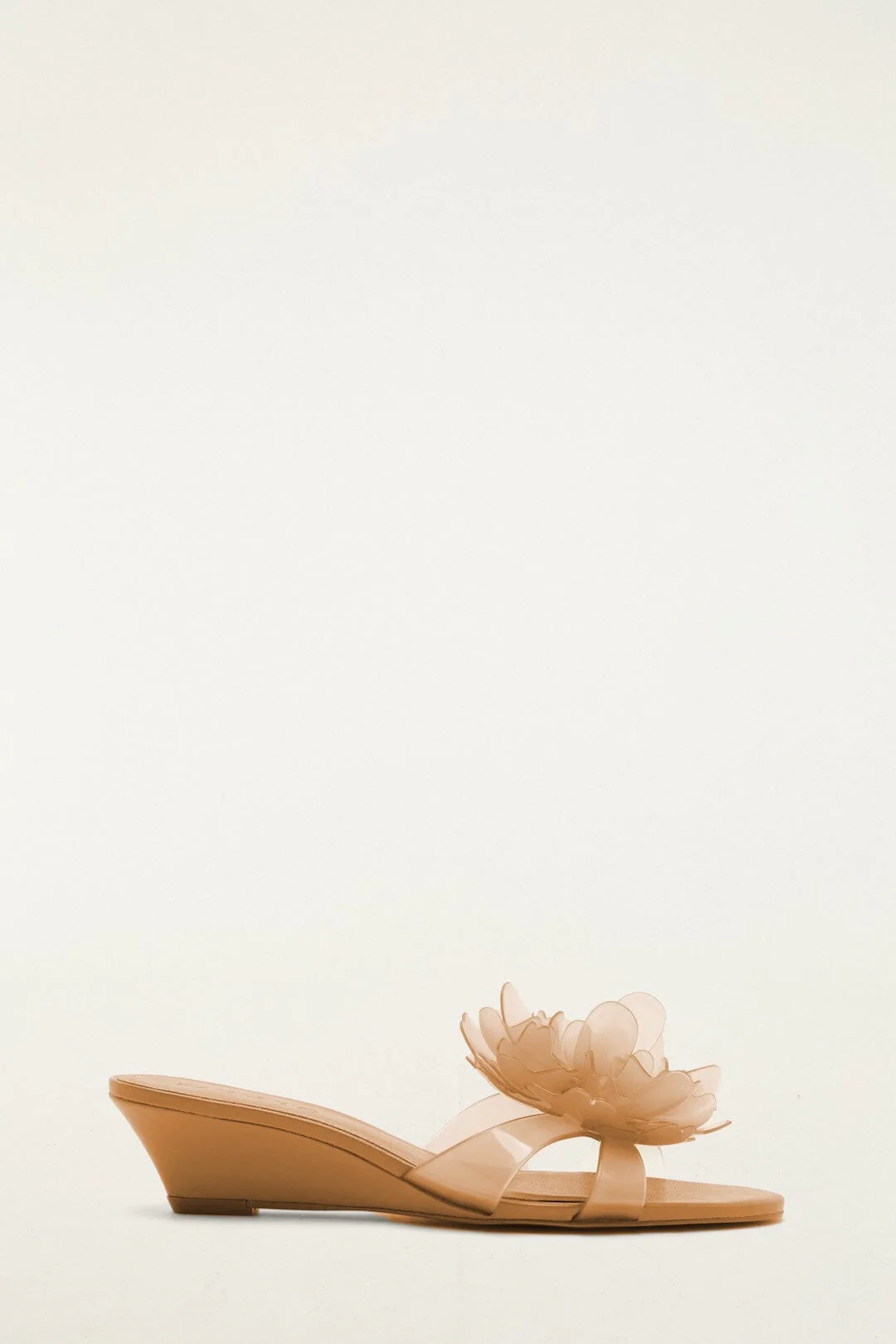 Orange Jelly Flower Wedge Sandal