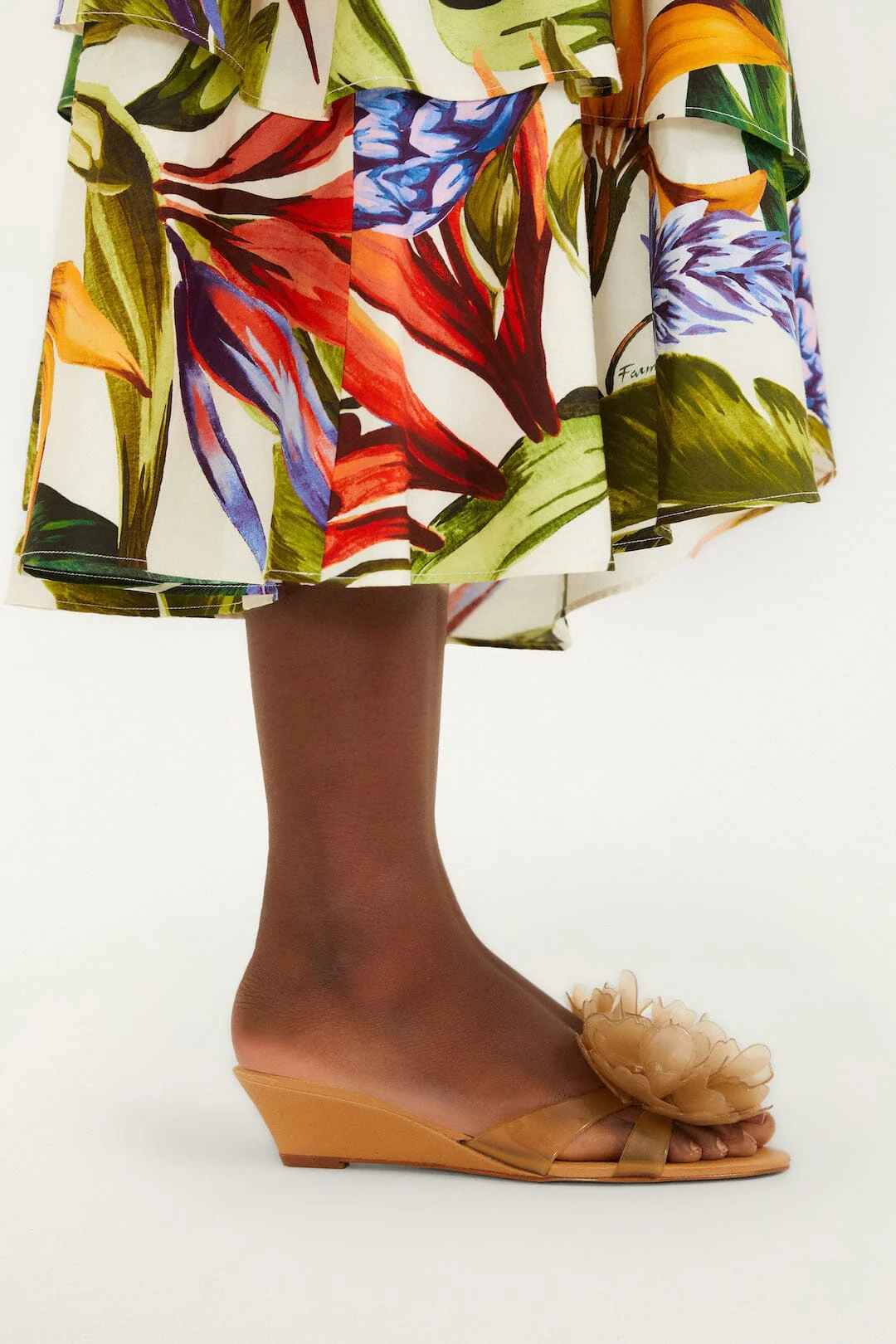 Orange Jelly Flower Wedge Sandal - Image 5