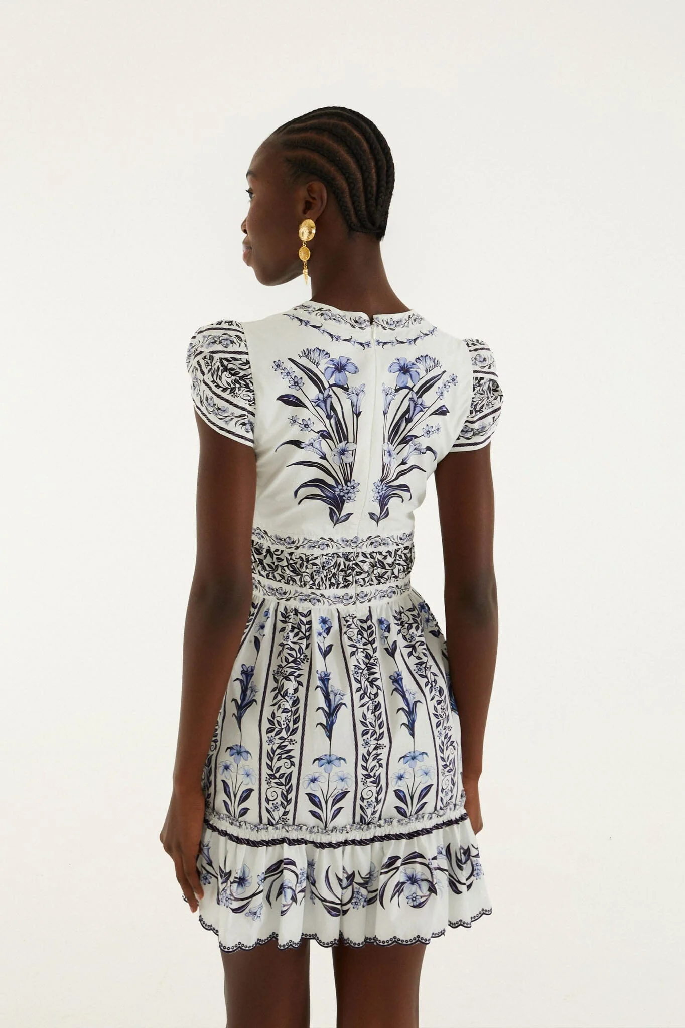 Off-White Flowers Arch Ruffled Mini Dress - Image 3
