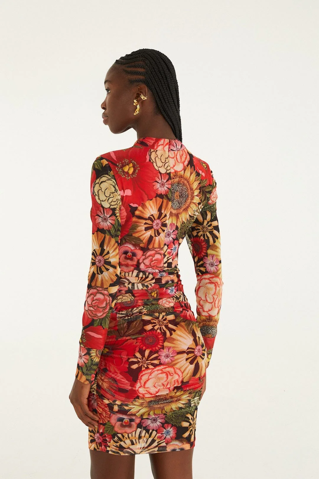 Black Flowershop Tulle Mini Dress - Image 3