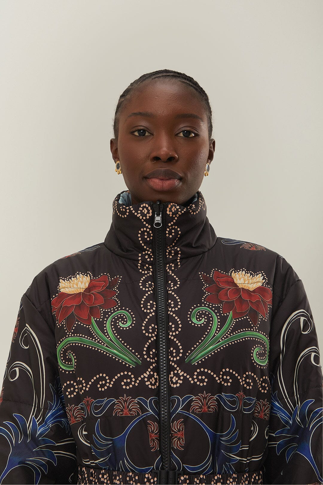Reversible Flowing Beauty Puffer Jacket - Image 7
