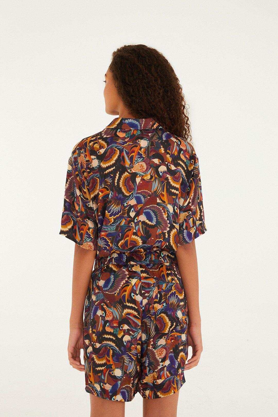 Multicolor Flying Toucans Lenzing™ Ecovero™ Shorts - Image 4