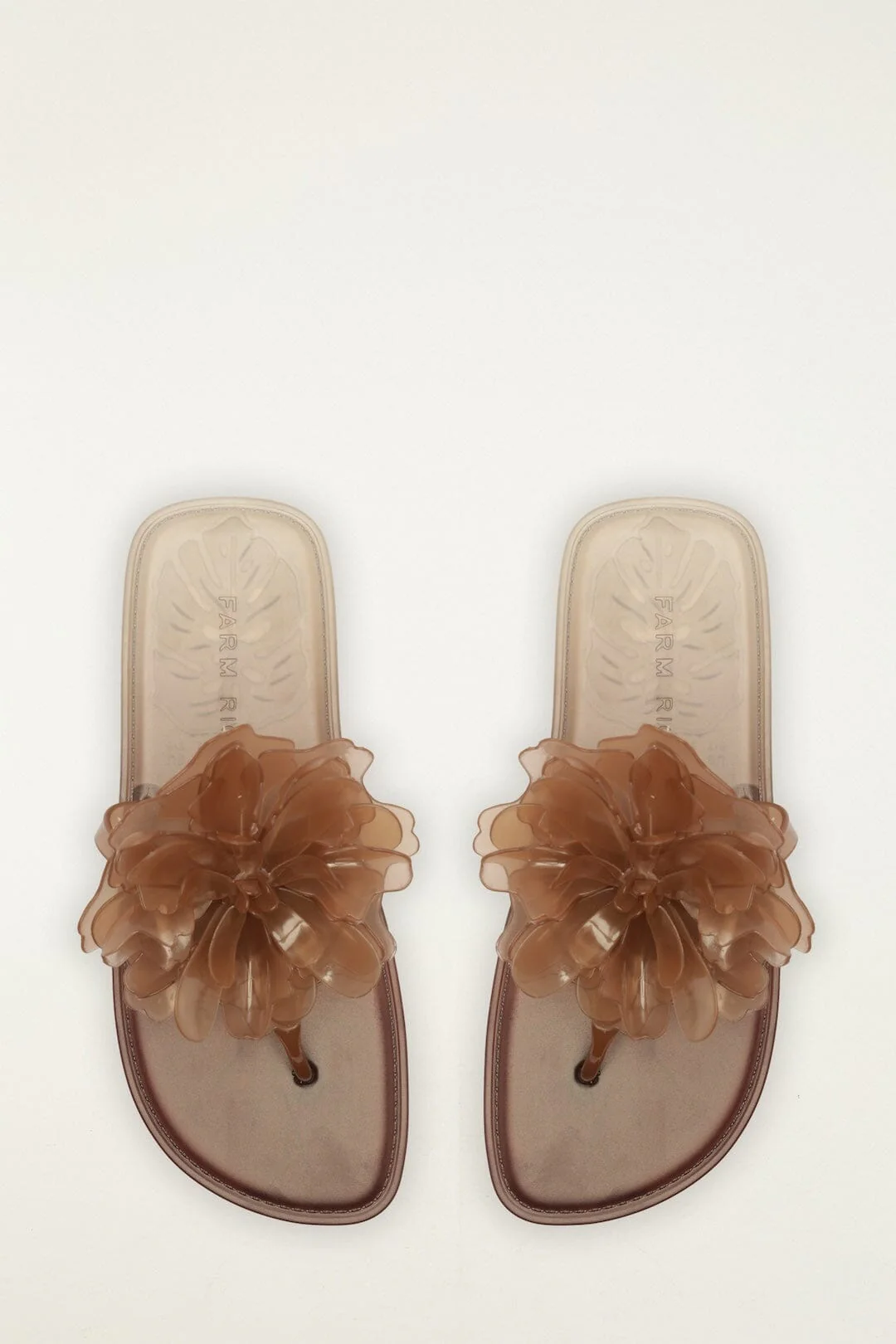 Caramel Jelly Flower Flat Sandal - Image 3