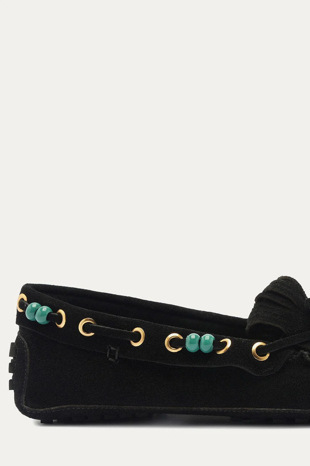 Black Fringe Suede Moccasin - Image 6