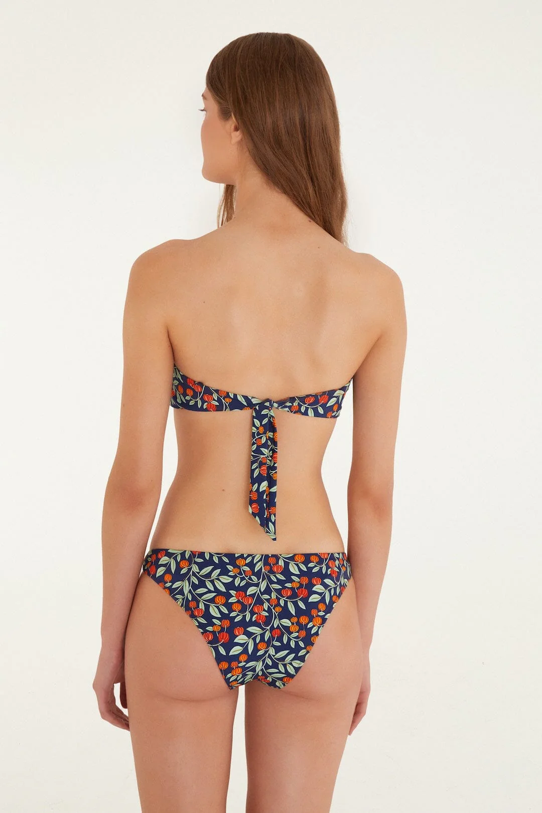 Dark Blue Fruit Beauty Bandeau Bikini Top - Image 3