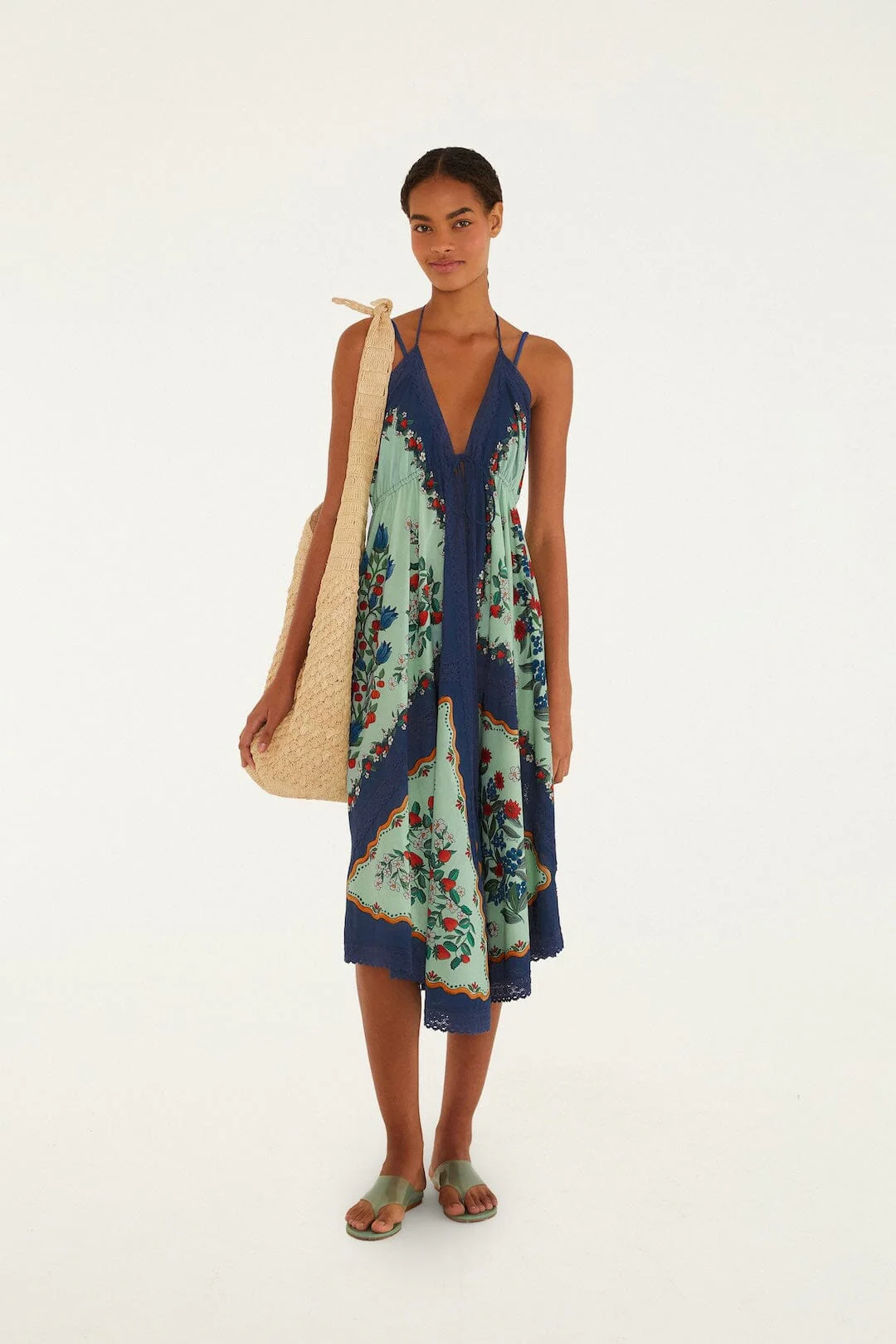 Faded Green Fruit Beauty Maxi Dress - Image 4
