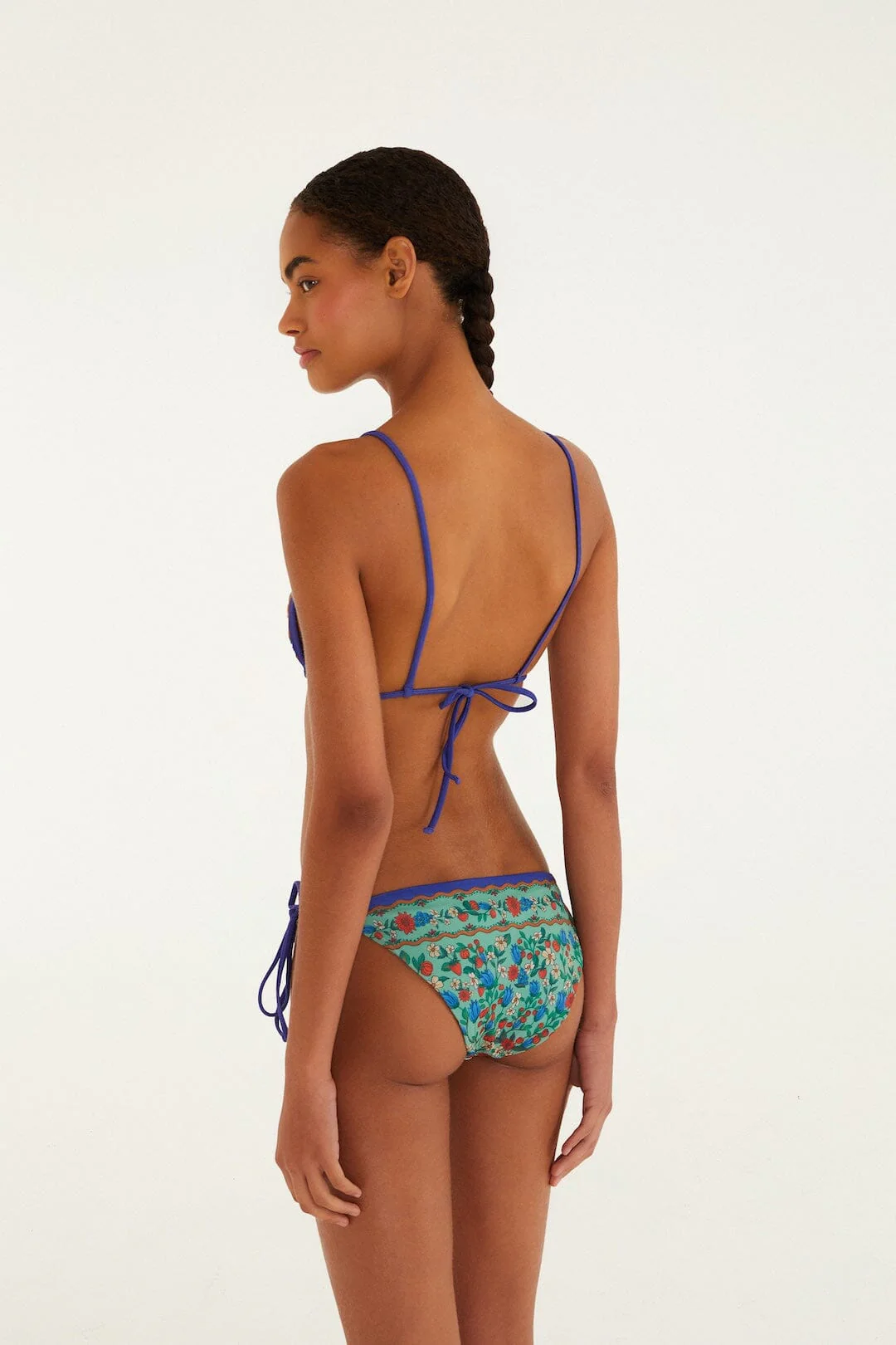 Faded Green Fruit Beauty Tie Side Bikini Bottom - Image 3
