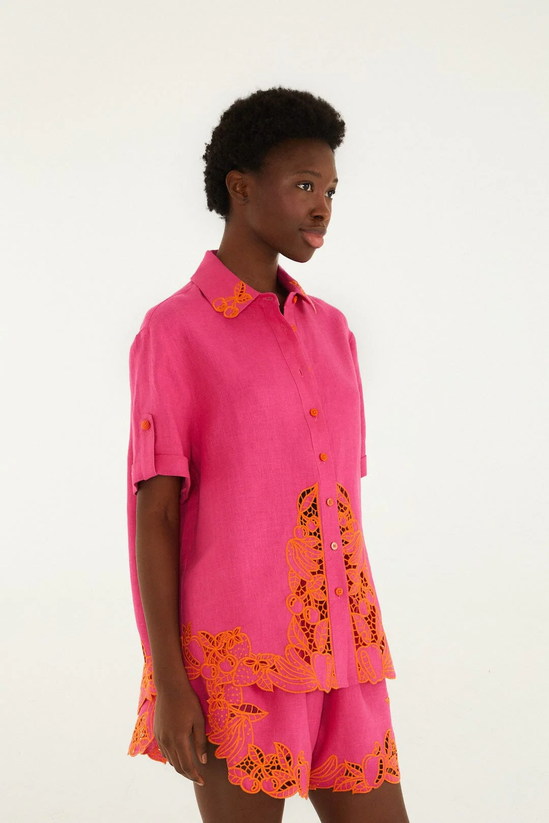 Pink Fruit Richelieu Artisanal Euroflax™ Premium Linen Shirt - Image 5