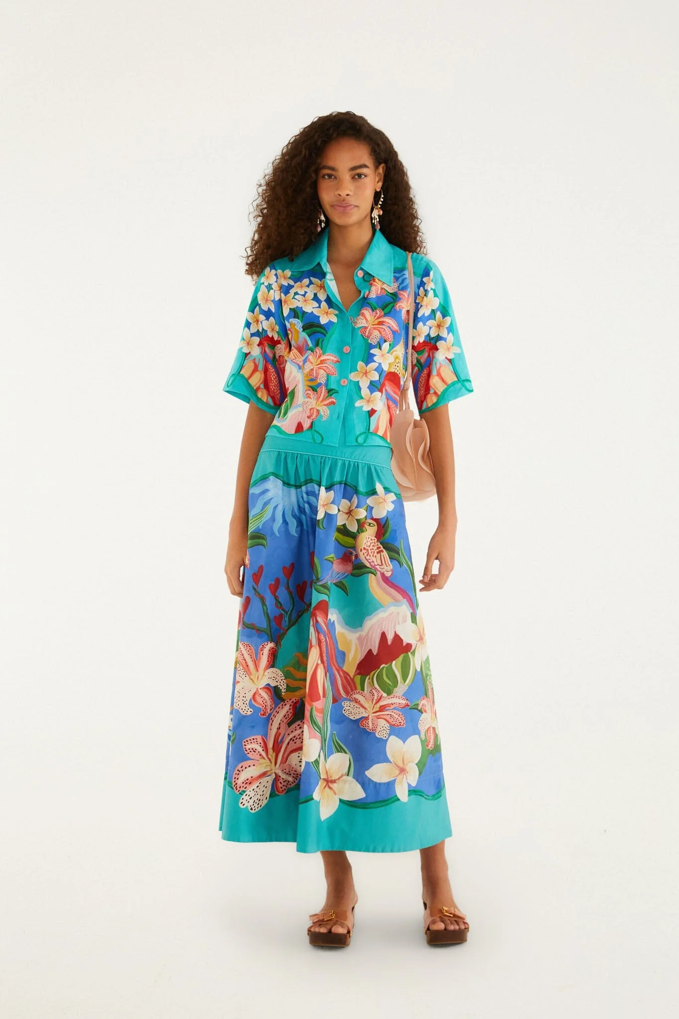 Multicolor Garden Of Life Pockets Midi Skirt - Image 5