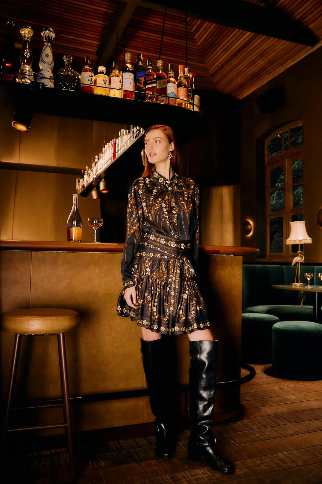 Black Garden Belted Lenzing™ Ecovero™ Viscose Mini Skirt - Image 3
