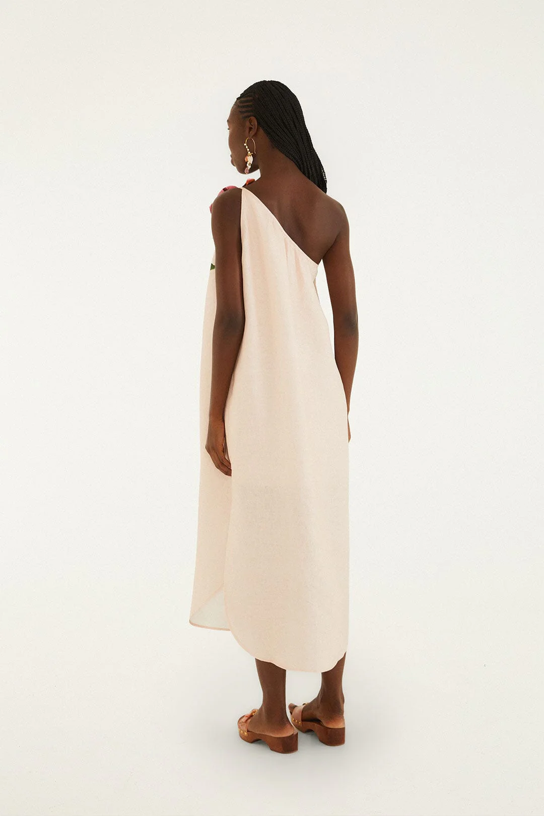 Pink Garden Terrace 3d One-Shoulder Maxi Dress - Image 5