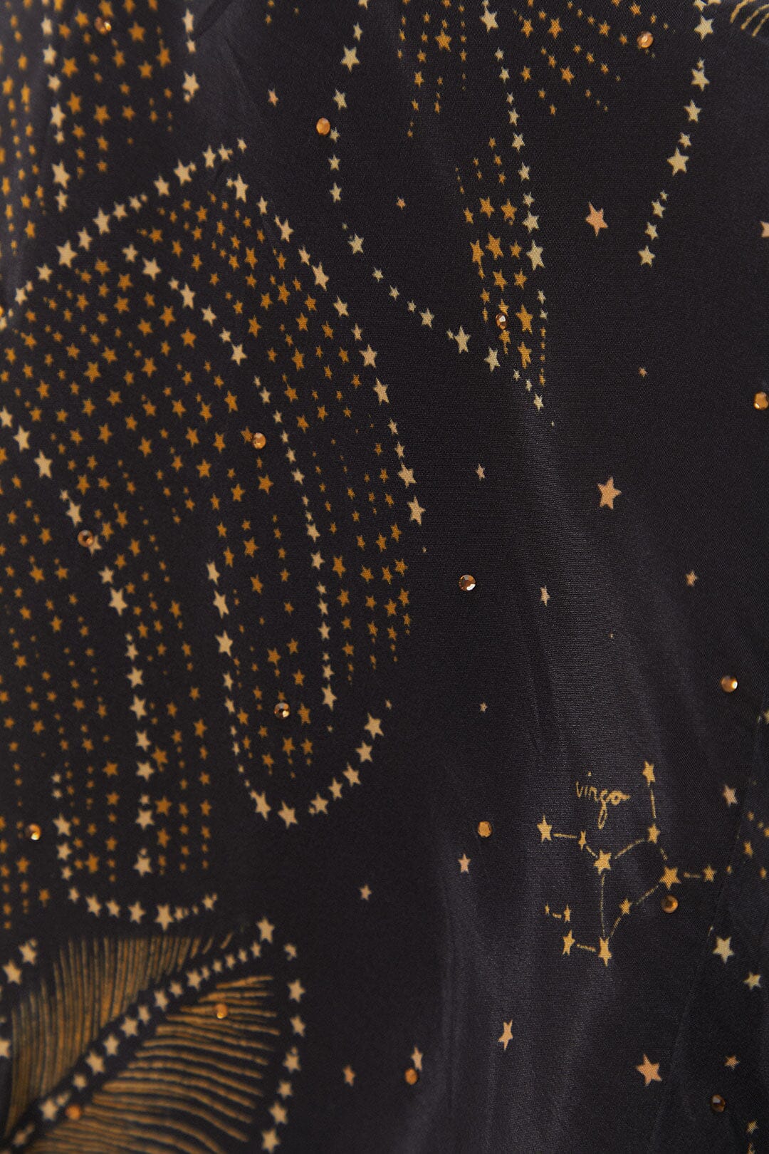 Black Golden Foliage Mini Dress - Image 5