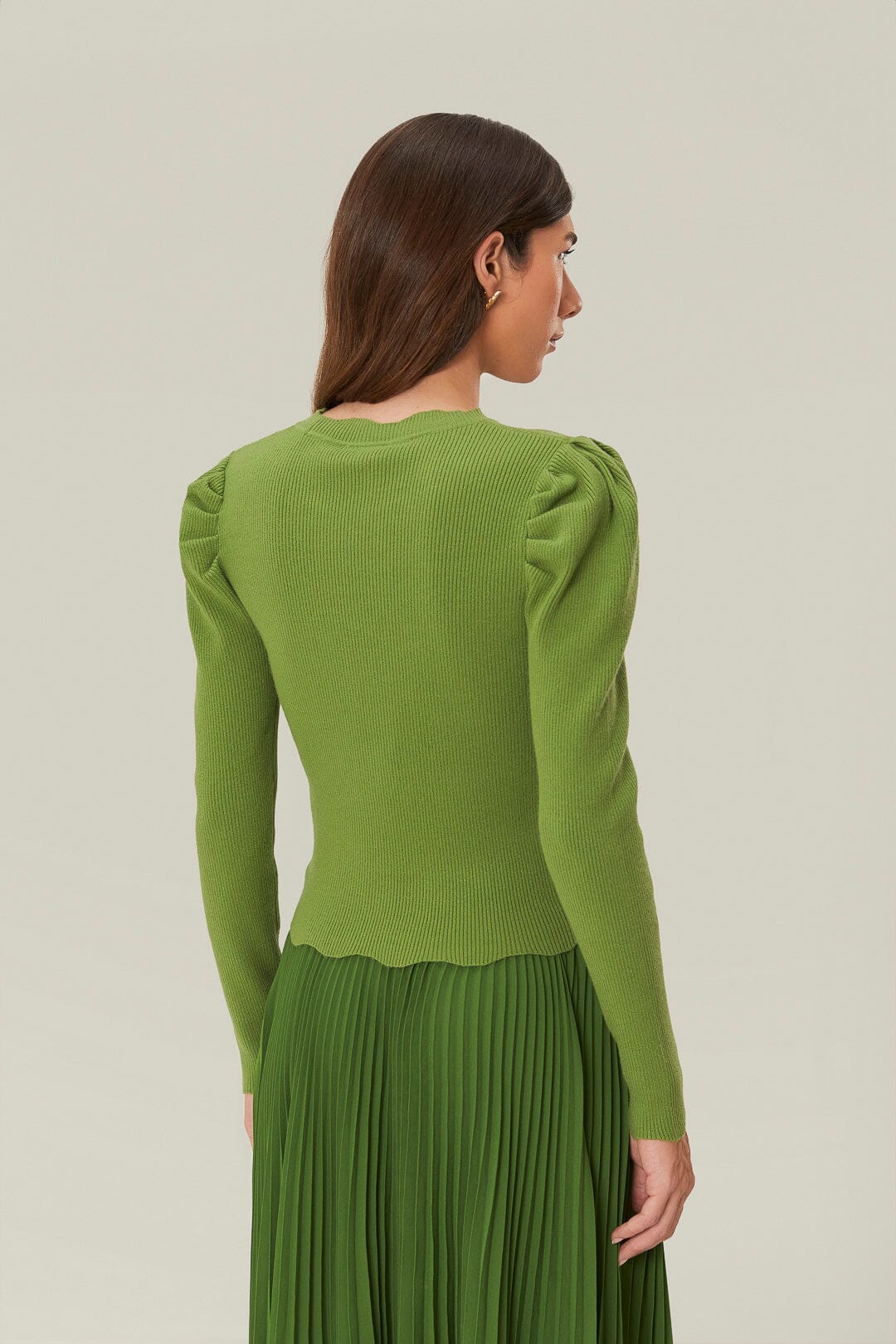 Green Knit Blouse - Image 4