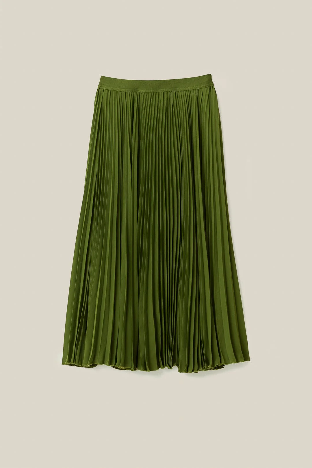 Green Pleated Maxi Skirt - Image 6