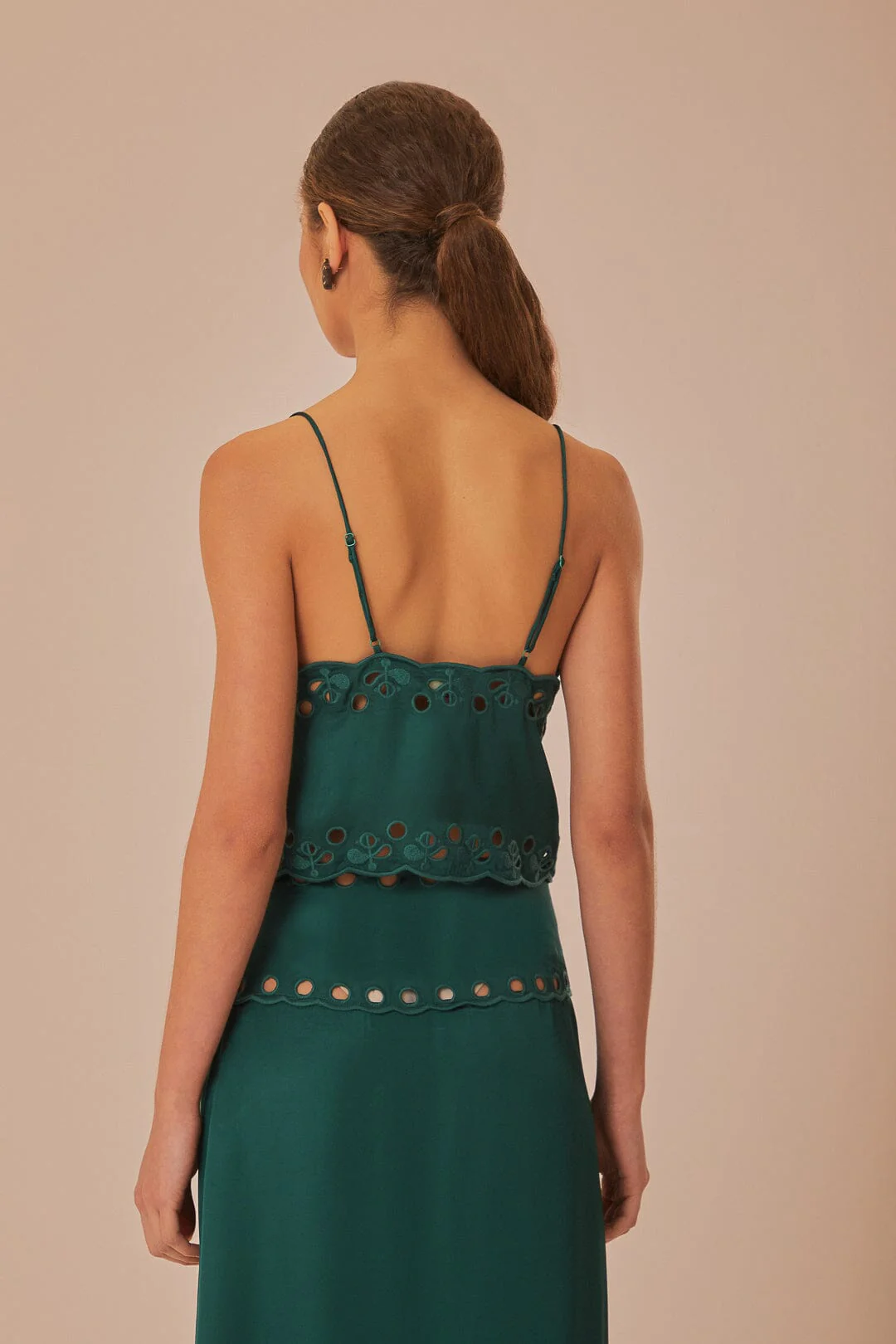 Green Richelieu Sleeveless Blouse - Image 4