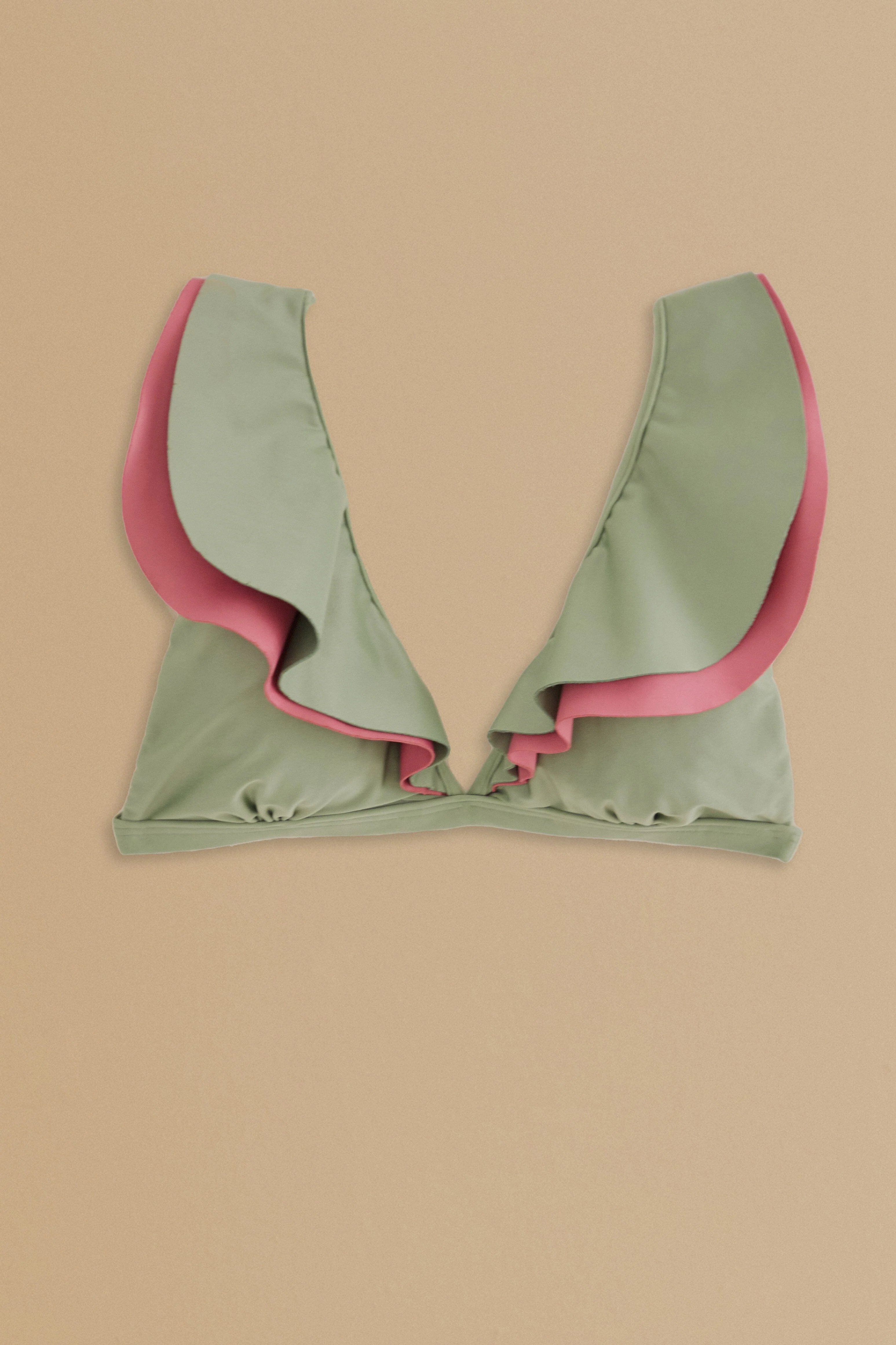 Green Ruffle Bikini Top - Image 5