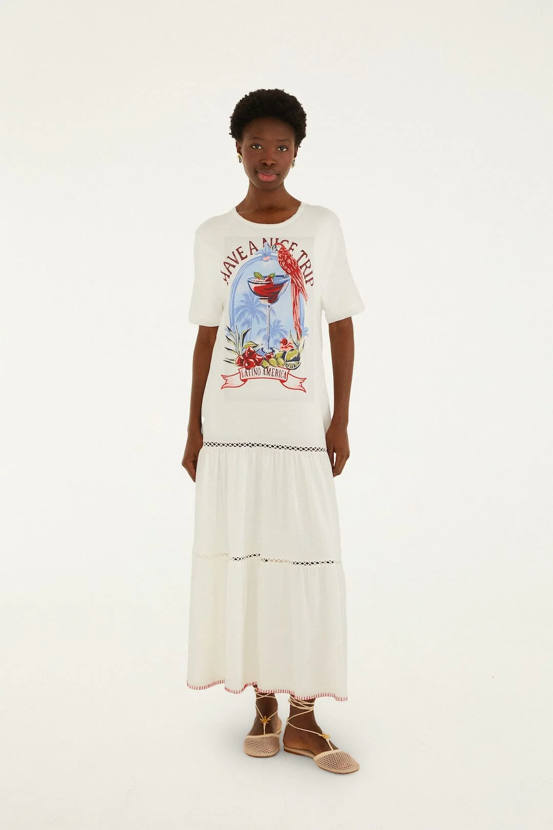 Have A Nice Trip Organic Cotton Maxi Dress