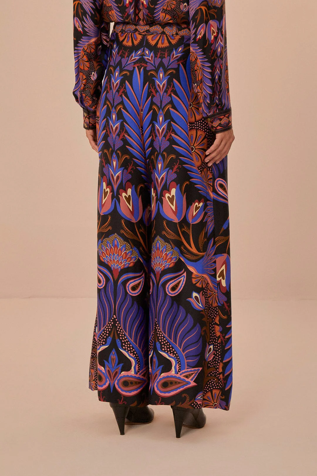 Black Heart Forest LENZING™ ECOVERO™ Viscose Wide Pants - Image 6