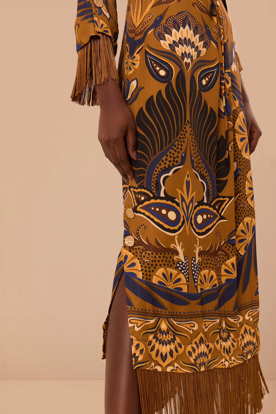 Gold Heart Forest LENZING™ ECOVERO™ Viscose Maxi Dress - Image 4