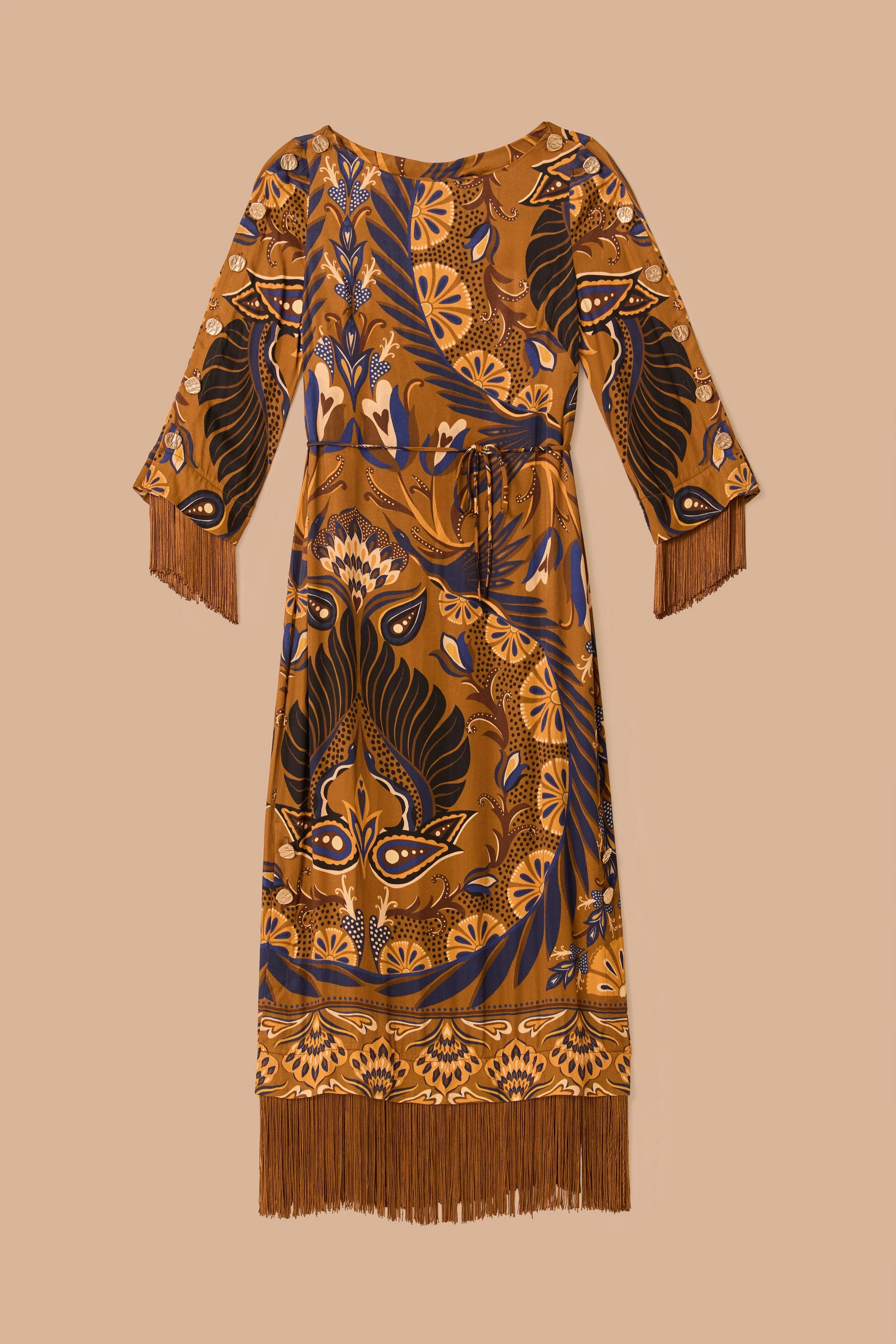 Gold Heart Forest LENZING™ ECOVERO™ Viscose Maxi Dress - Image 5