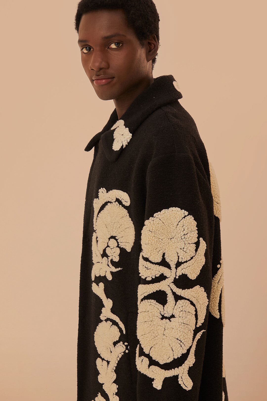 Black Helen Fleece Coat - Image 2