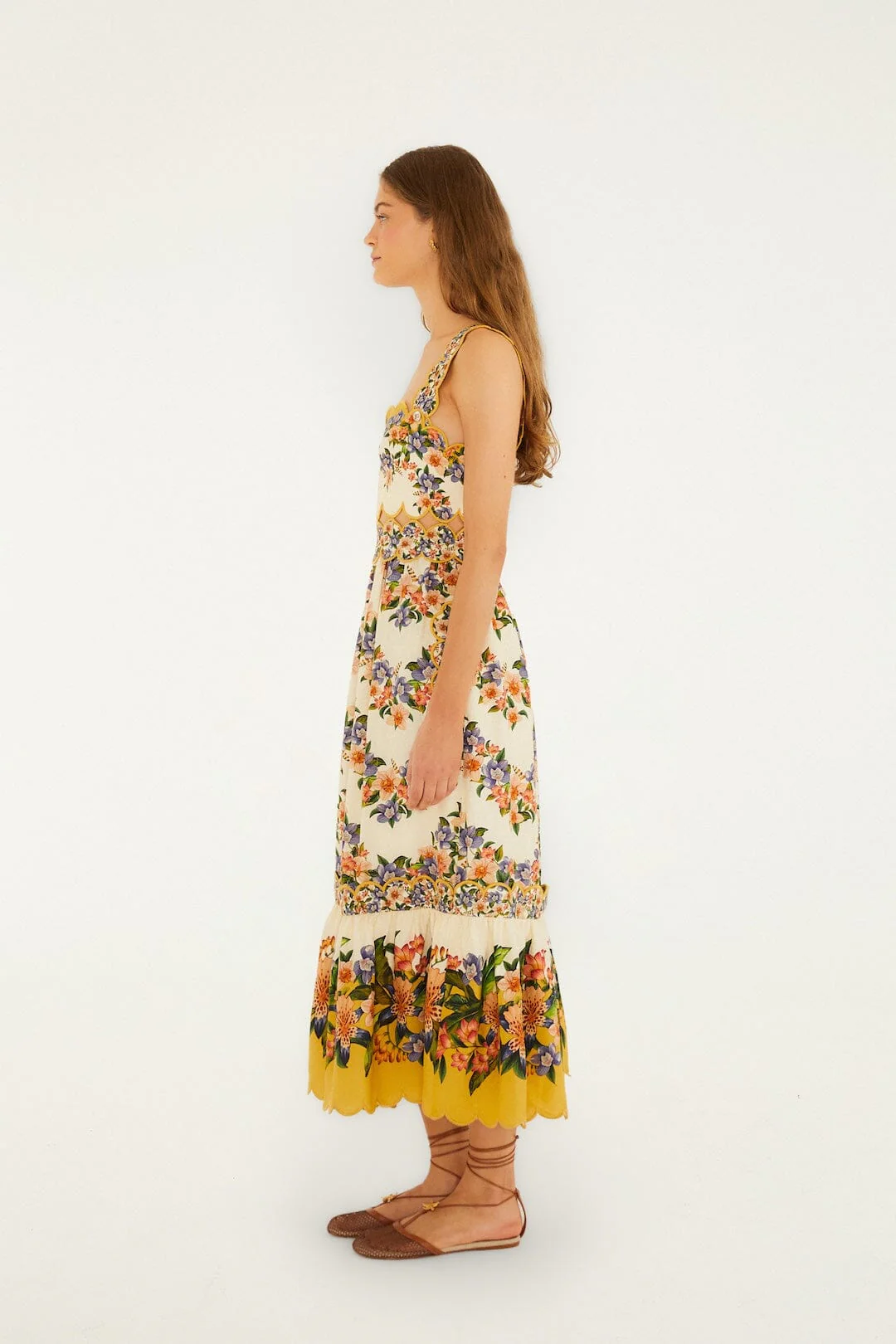 Sand Hilo Stripes Lenzing™ Ecovero™ Euroflax™ Midi Dress - Image 4