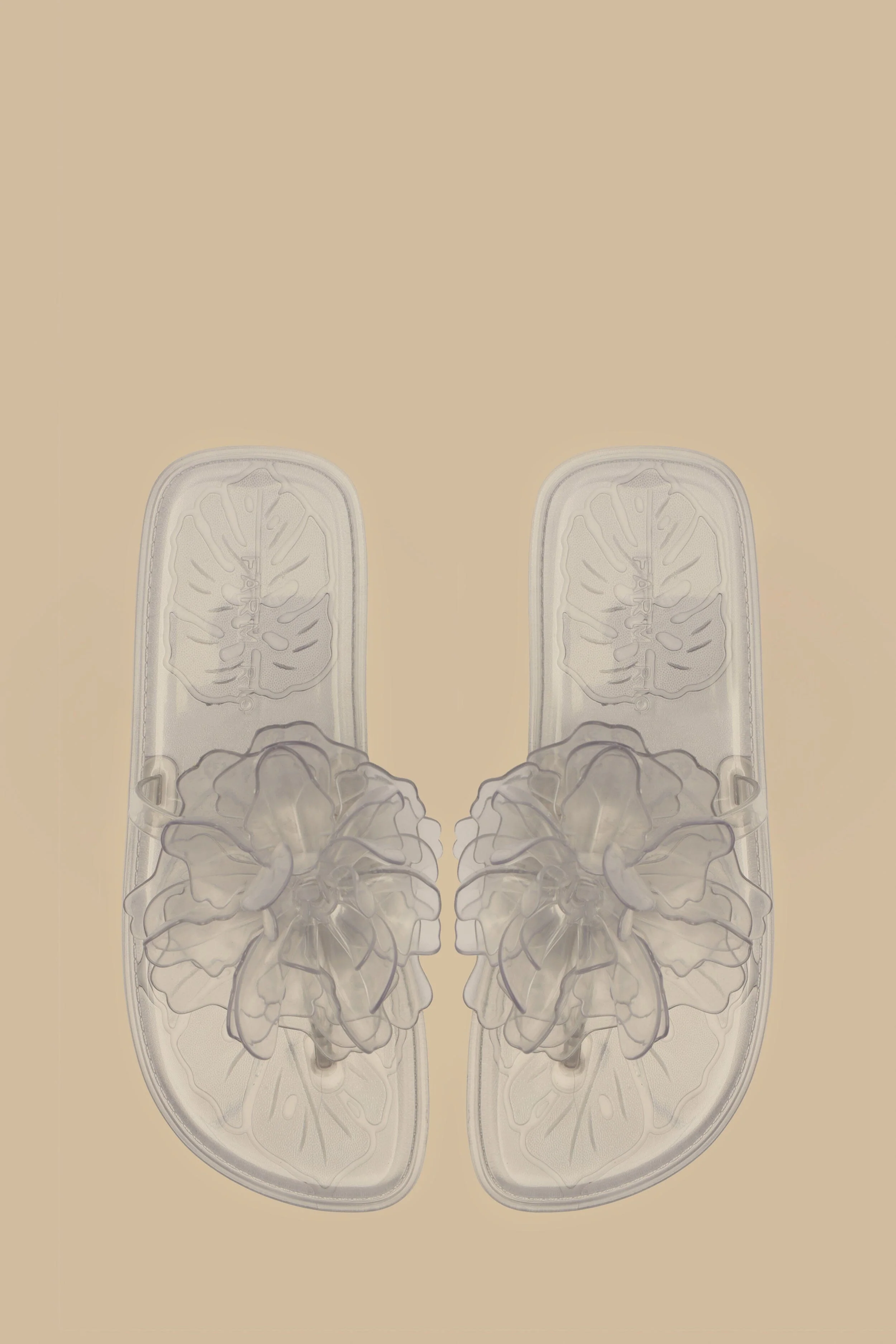 Ivory Flower Jelly Flat Sandal - Image 3