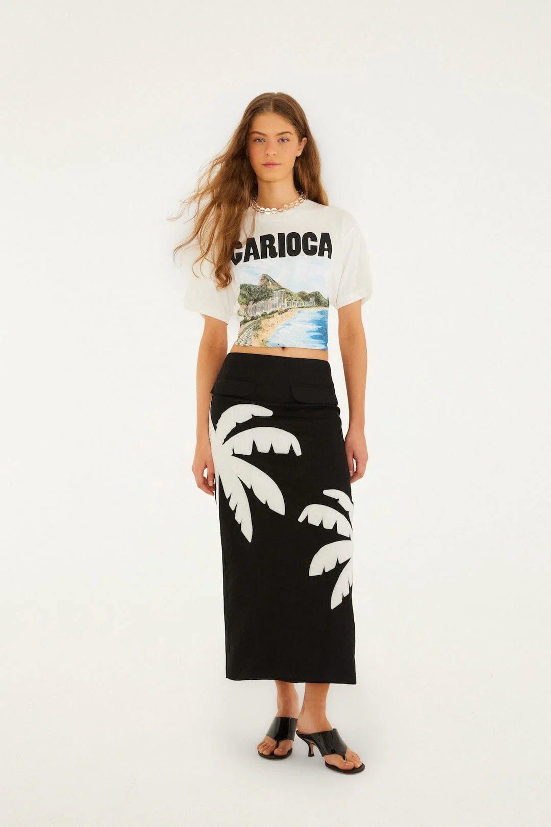 Off-White Landscape Carioca Organic Cotton Relaxed T-Shirt - Image 4