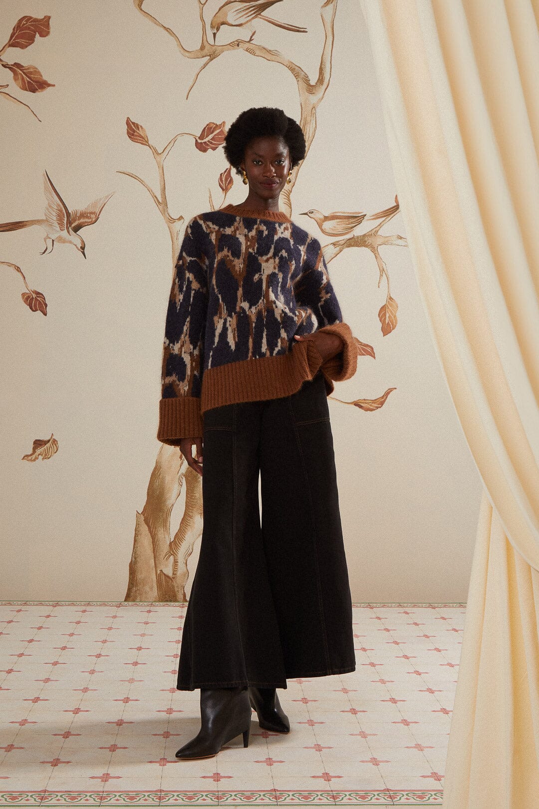Leopard Print Knit Sweater - Image 2