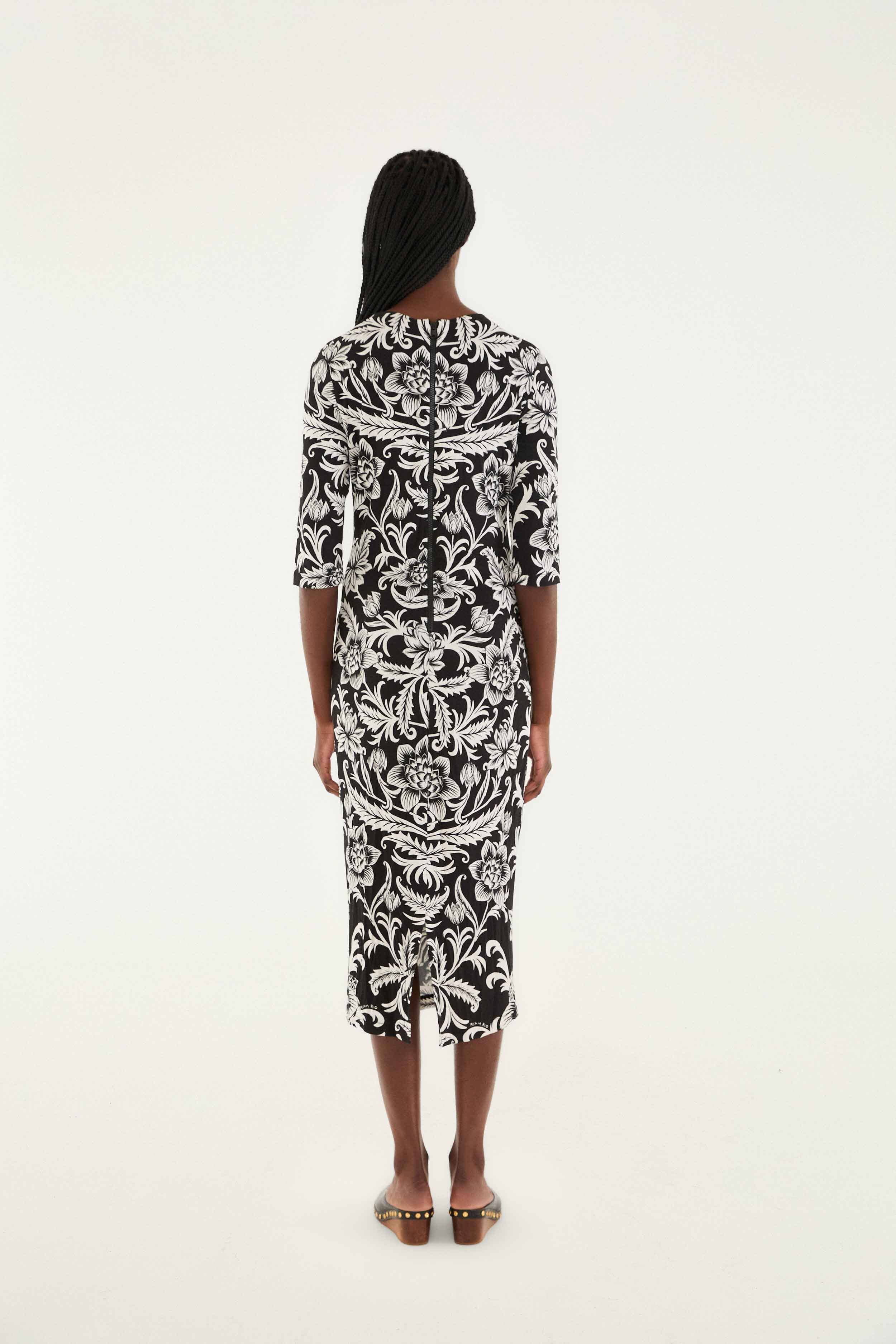 Black Lisbon Lenzing™ Ecovero™ Viscose Jersey Midi Dress - Image 4