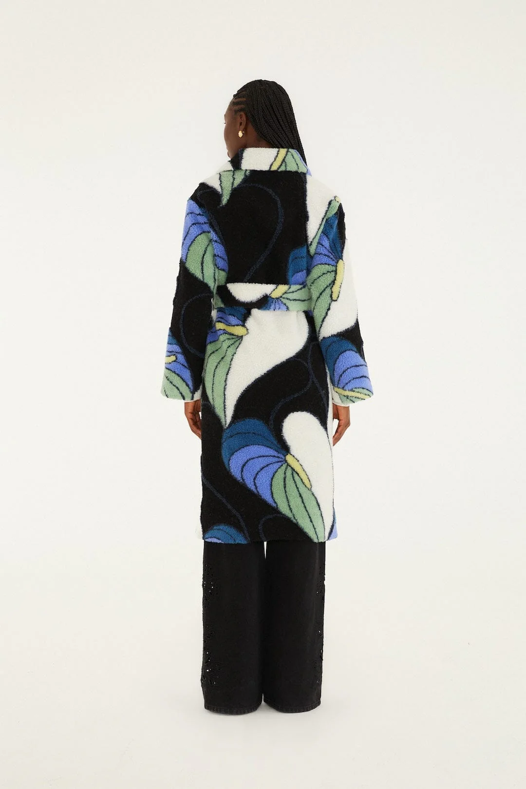 Lovely Anthurium Fleece Coat - Image 3