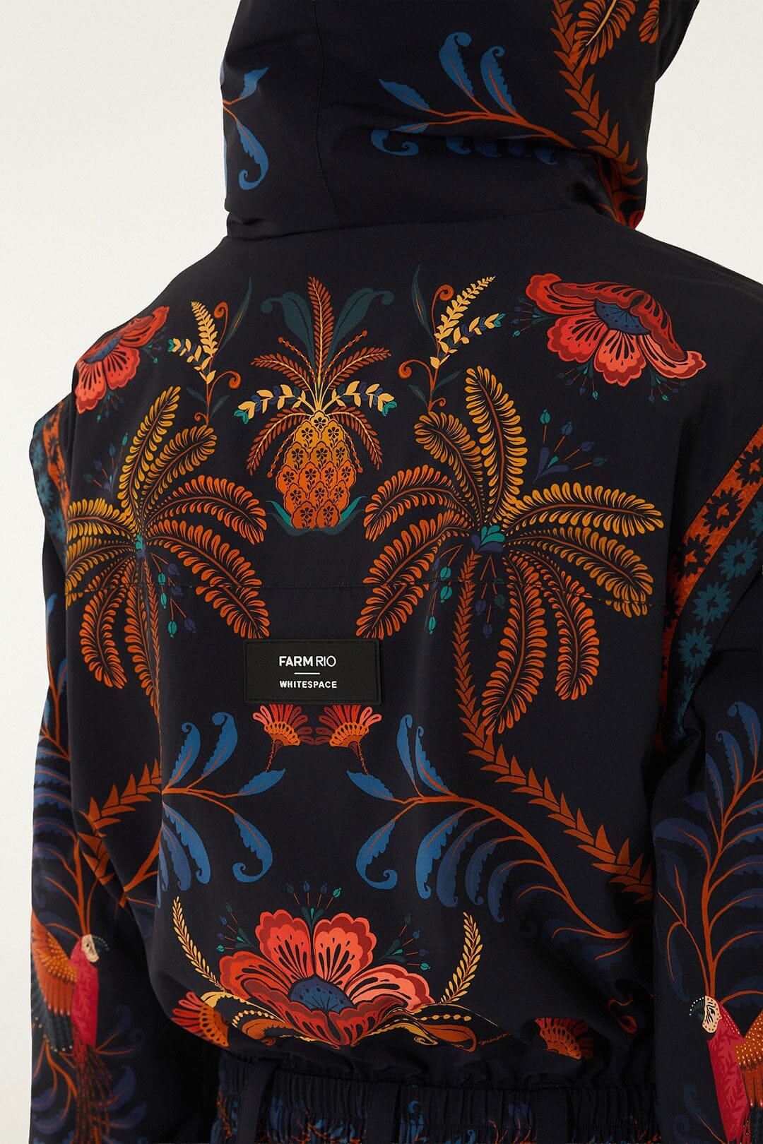 Black Macaw Hooded Belted Ski Jumpsuit - Image 6