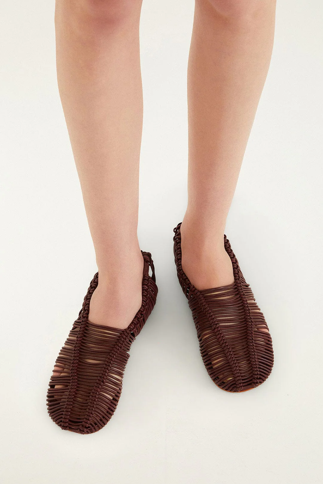 Brown Macrame Mary Jane Ballerina - Image 5