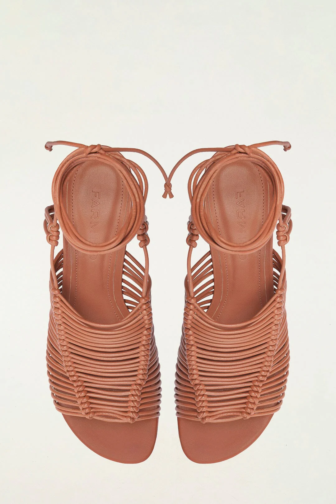 Brown Macrame Heeled Sandal - Image 3