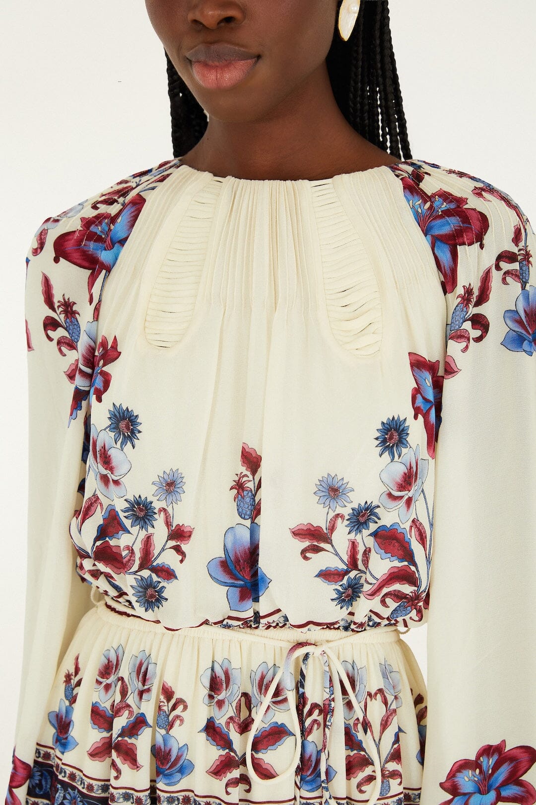 White Malu Winter Cut-Out Long Sleeve Maxi Dress - Image 2