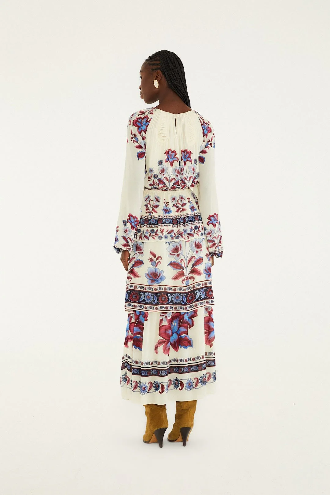 White Malu Winter Cut-Out Long Sleeve Maxi Dress - Image 3
