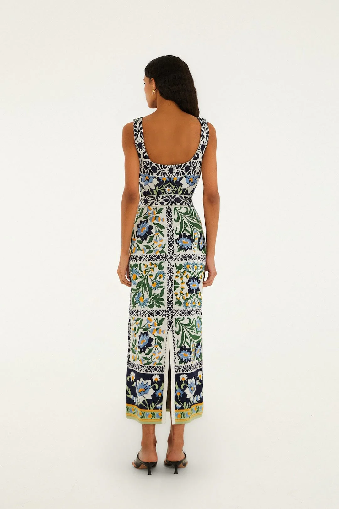 Black Manoela Belted Knit Midi Dress - Image 3