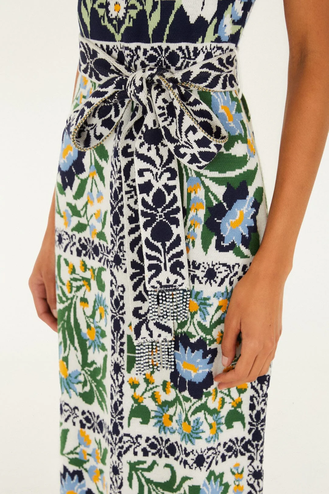 Black Manoela Belted Knit Midi Dress - Image 4