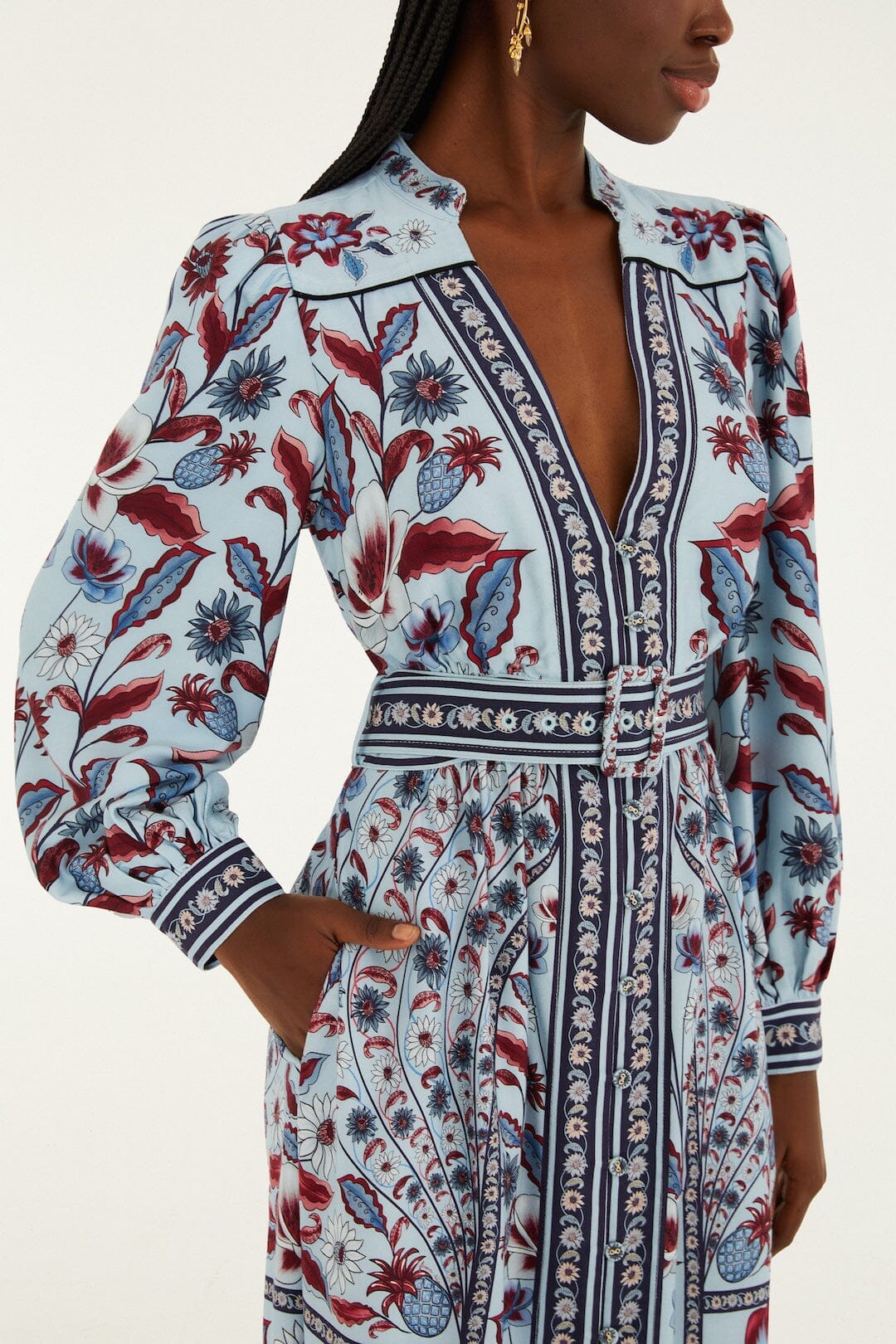 Soft Blue Marcelle Maxi Dress - Image 2