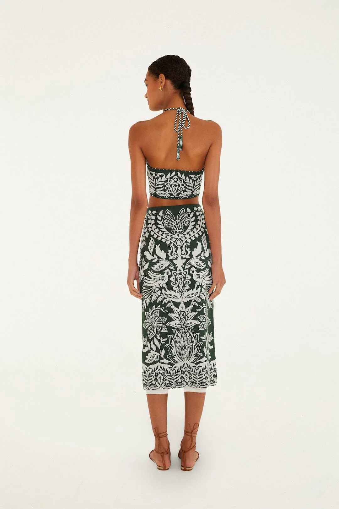 Dark Green Miranda Knit Skirt - Image 3