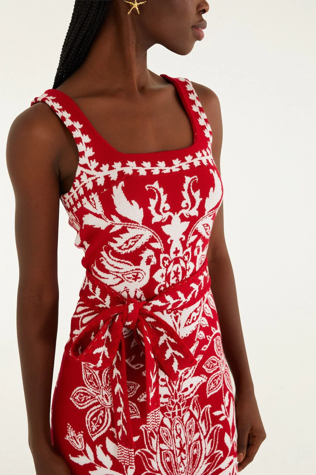 Red Miranda Knit Mini Dress - Image 2