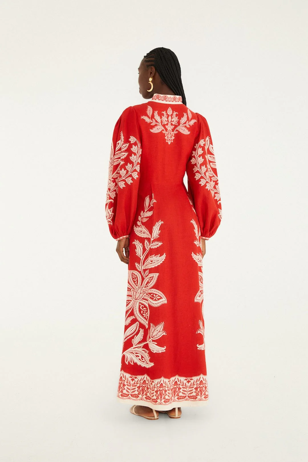 Red Miranda Lenzing™ Ecovero™ Euroflax™ Maxi Dress - Image 3