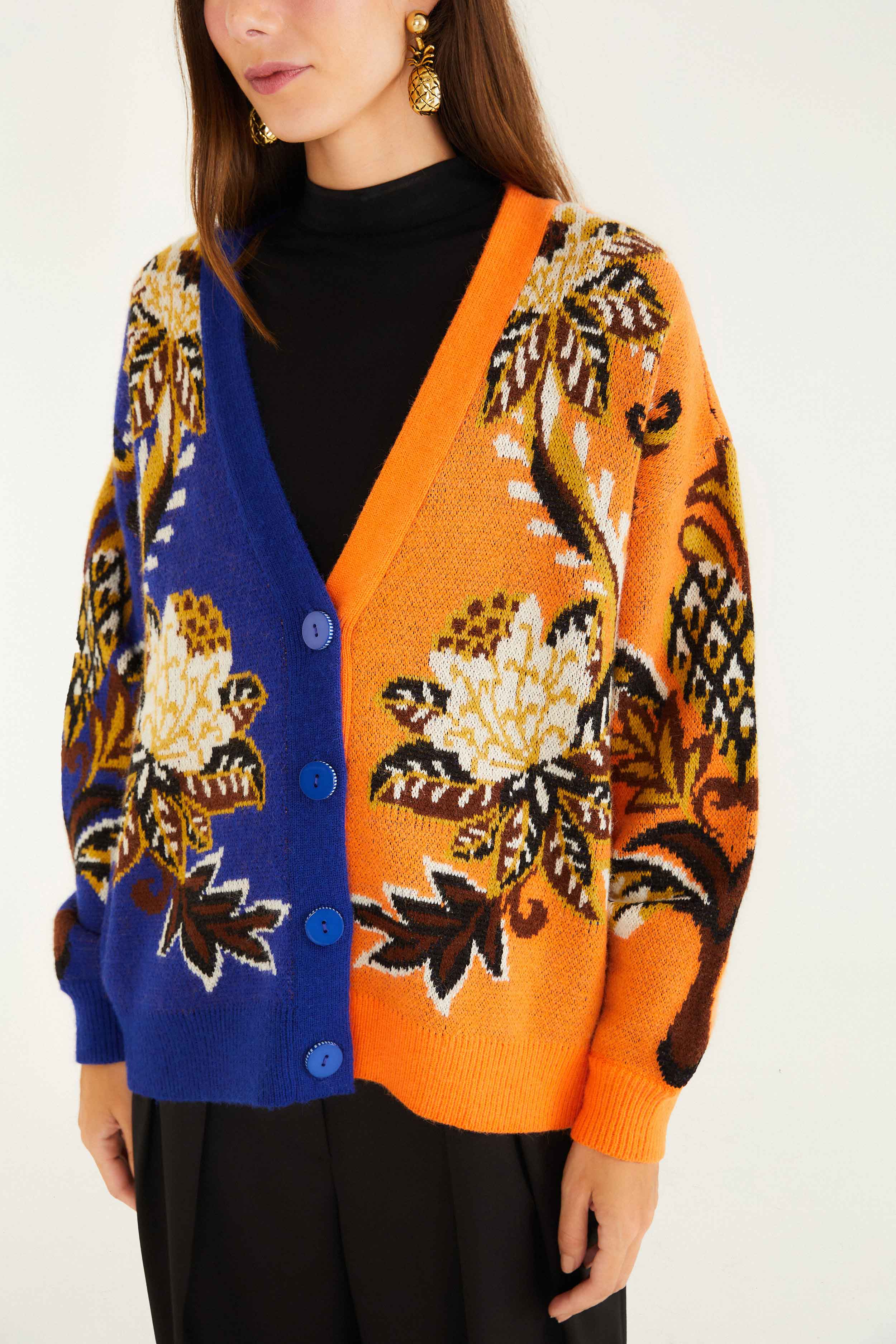 Mixed Arabesque Paradise Knit Cardigan - Image 2