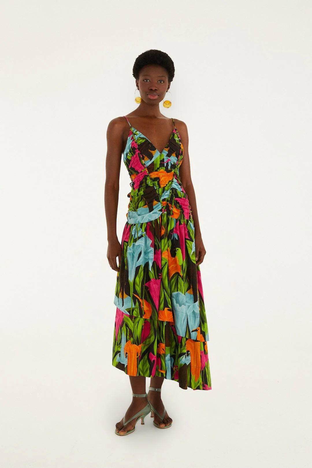 Black Mujeres Y Flores Lenzing™ Ecovero™ Euroflax™ Midi Dress