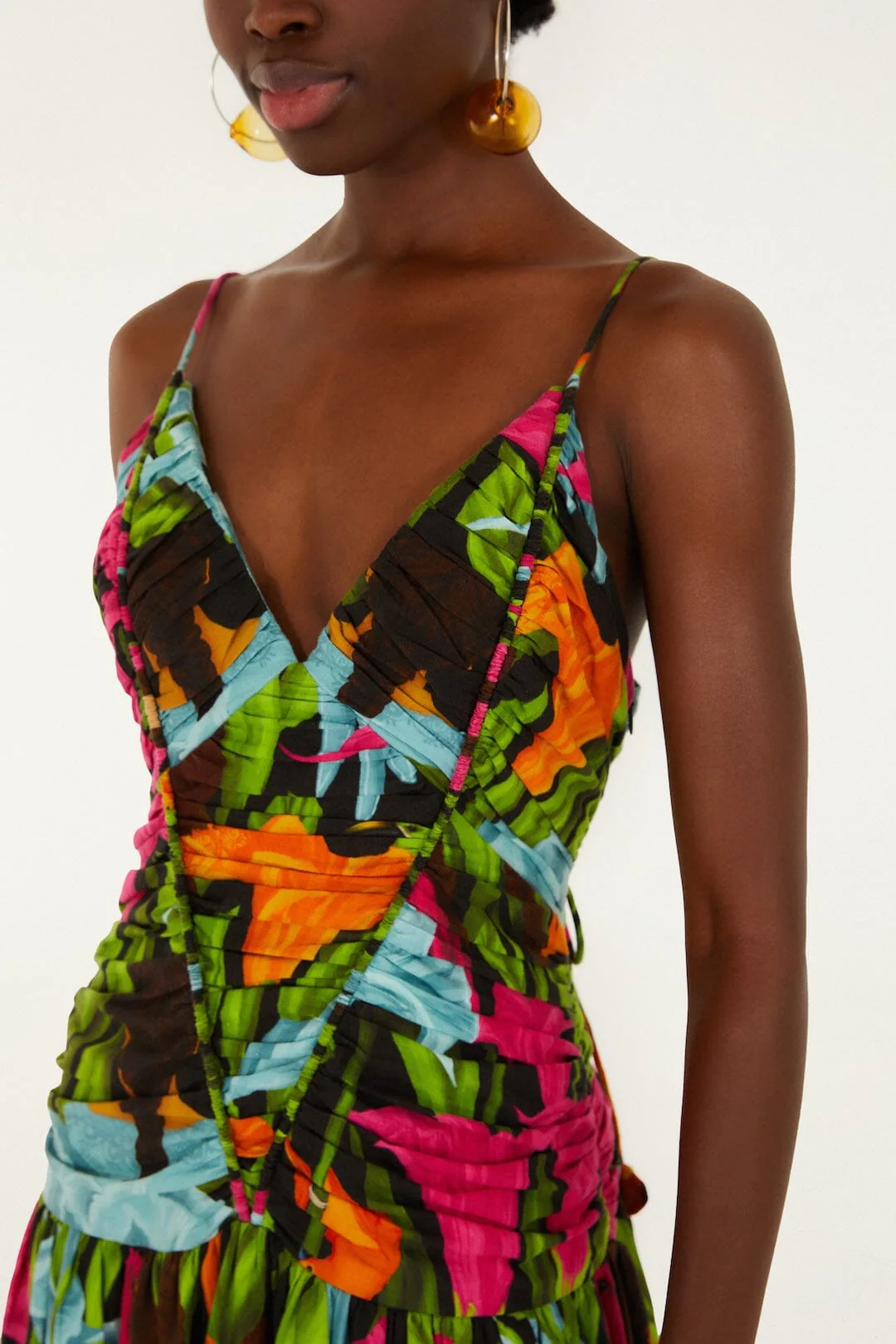 Black Mujeres Y Flores Lenzing™ Ecovero™ Euroflax™ Midi Dress - Image 2