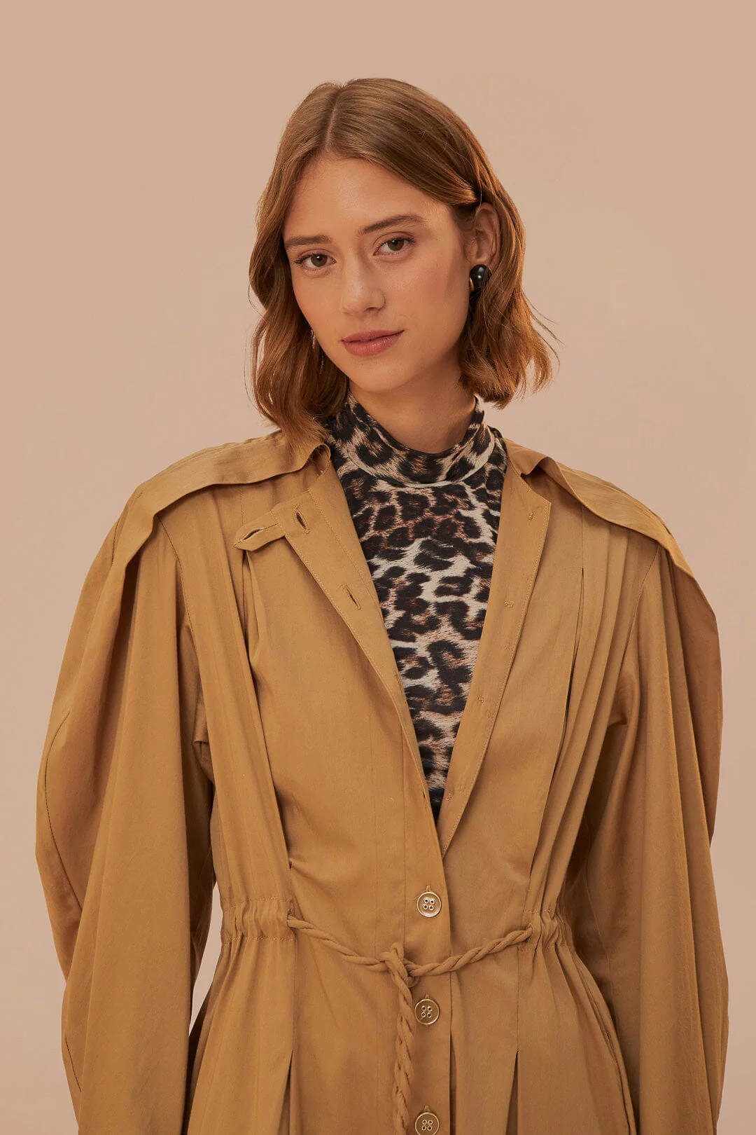 Natural Skin Cream Jersey Blouse - Image 5