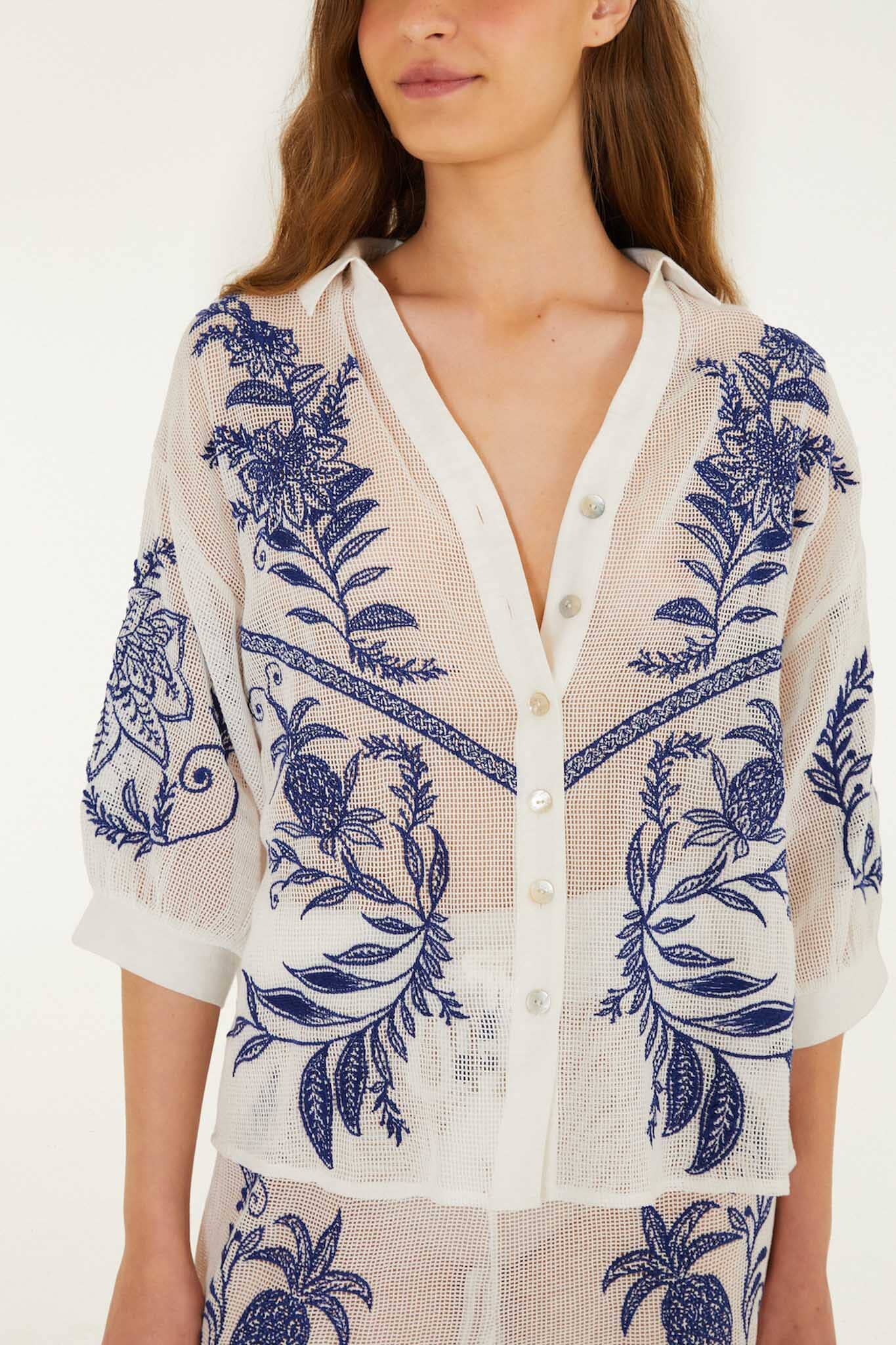 Off-White Nina Embroidery Blouse - Image 2