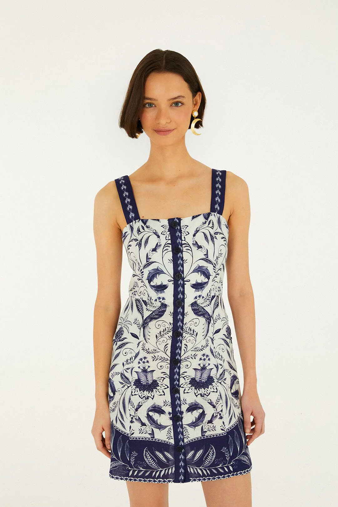 Off-White Nina Euroflax™ Premium Linen Mini Dress - Image 4
