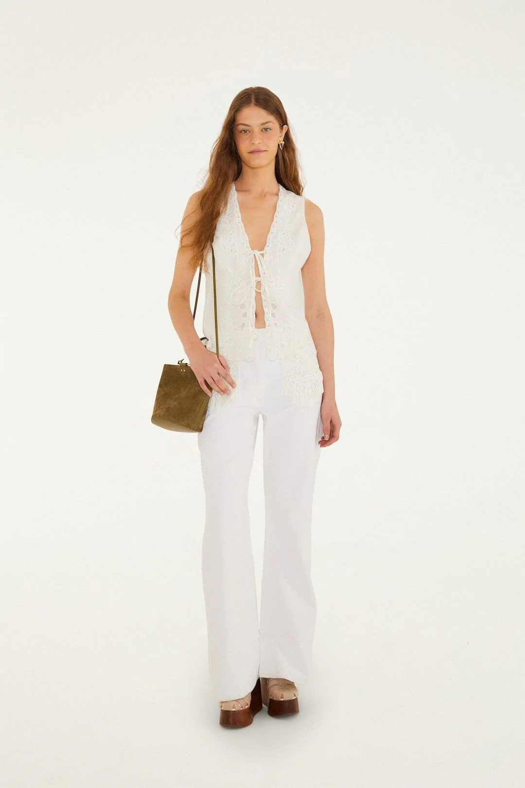 Off-White Embroidered Lenzing™ Ecovero™ Euroflax™ Blouse - Image 2